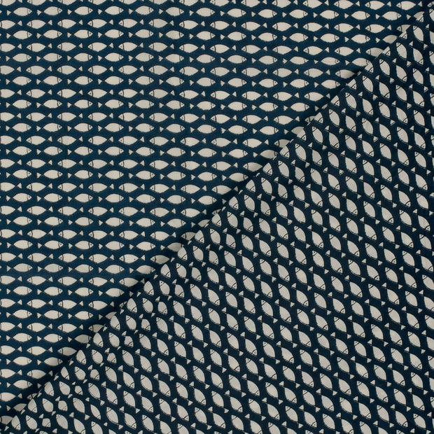 Voile fabric Fish 