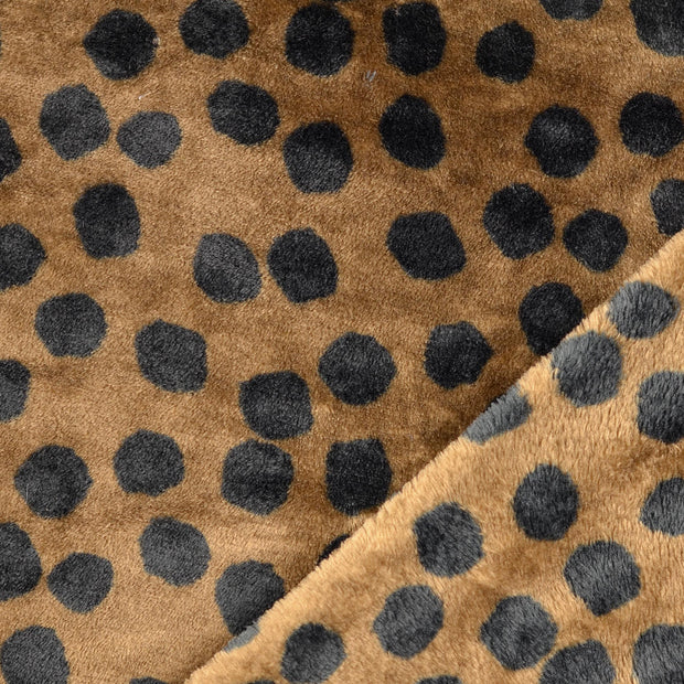 Fleece fabric Dots printed 