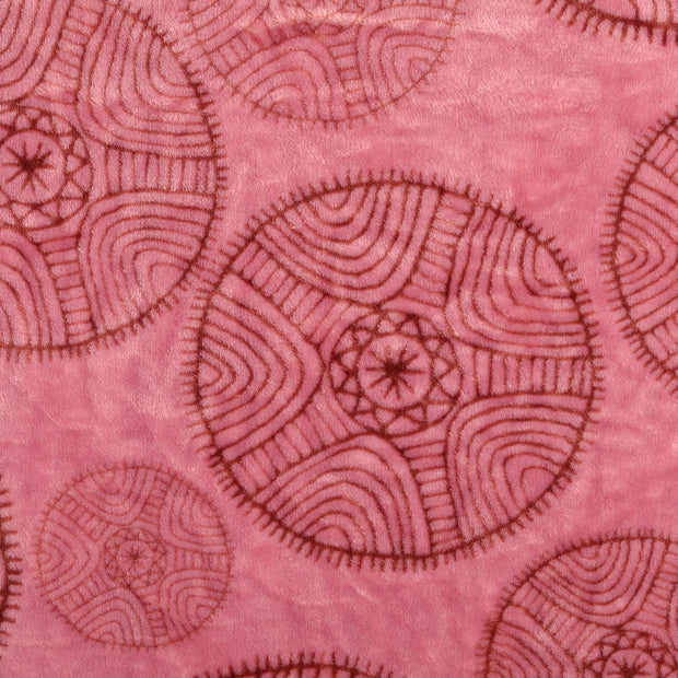 Polaire tissu Mandalas Marron