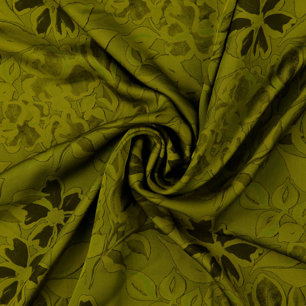 Viscose Poplin fabric Olive Green 