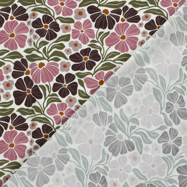 Feincord 21w fabrik Blumen 