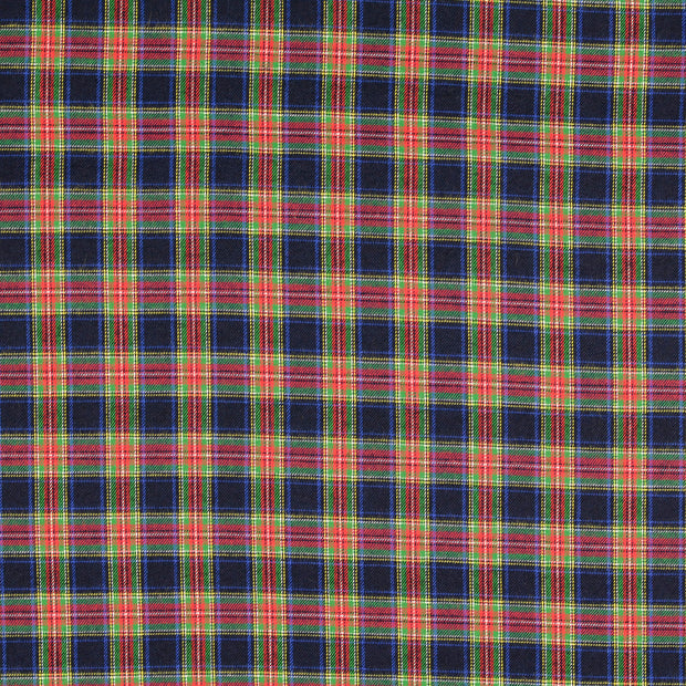 Flannel fabric Checks Green