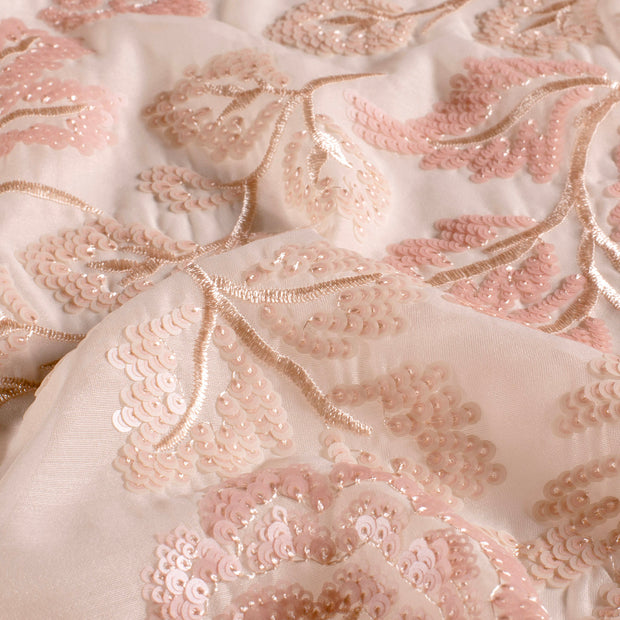 Geweben Polyester fabrik Blumen Wollweiß