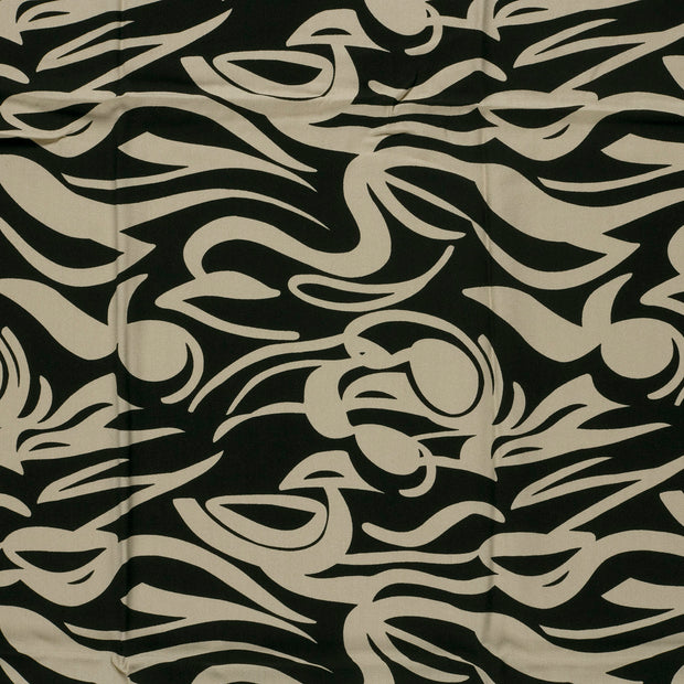 Viscosa Twill tela Negro mate 