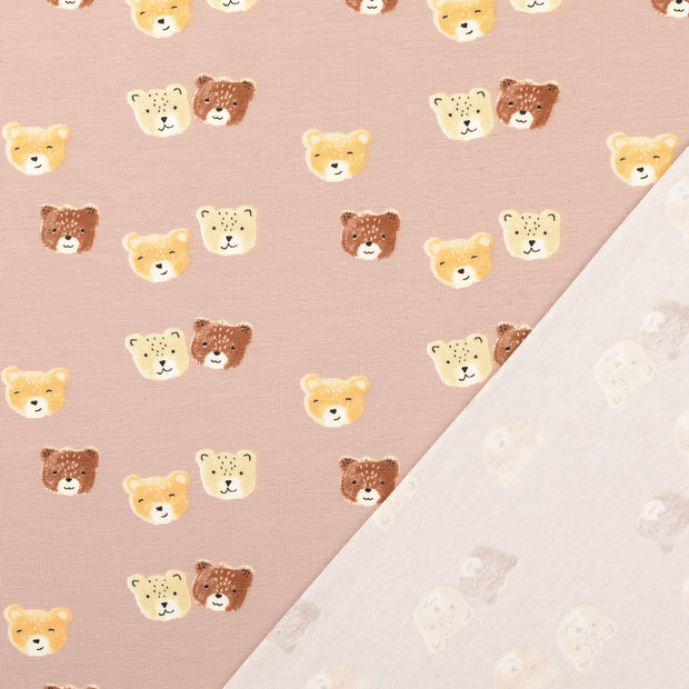 Jersey fabric Brown printed 