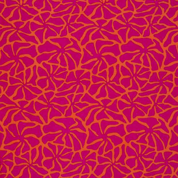 Mousseline stof Oranje mat 