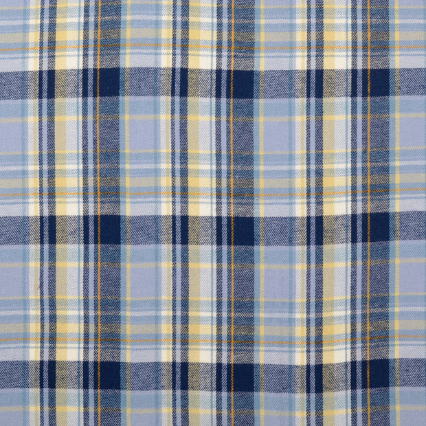 Flanell fabrik Karo's Babyblau