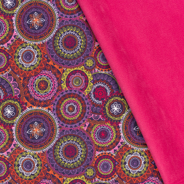 Softshell fabric Mandala's Pink