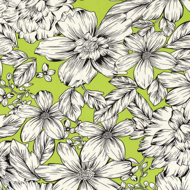 Twill Stretch fabric Lime Green matte 