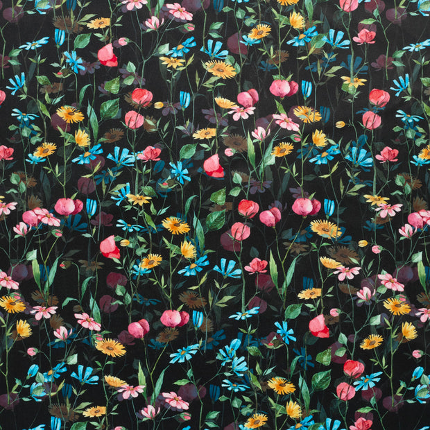 Velours tissu Noir mat 