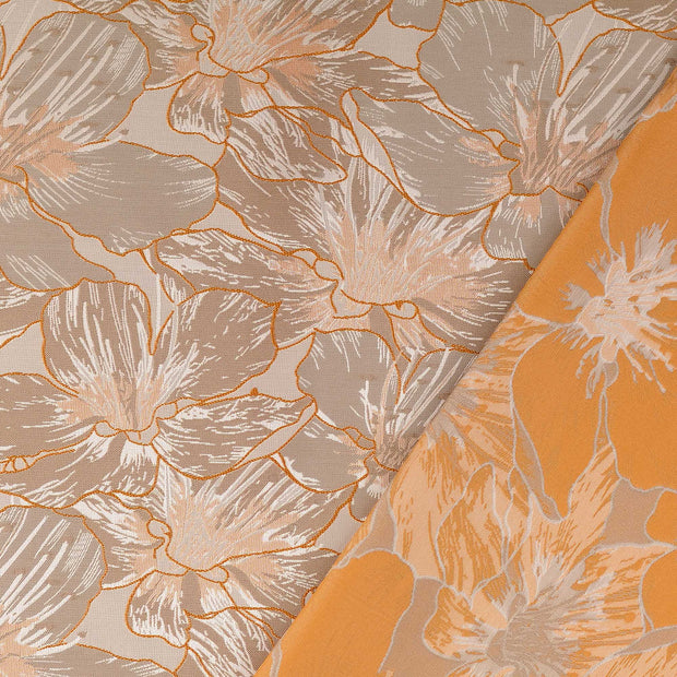 Jacquard fabric Beige yarn dyed 