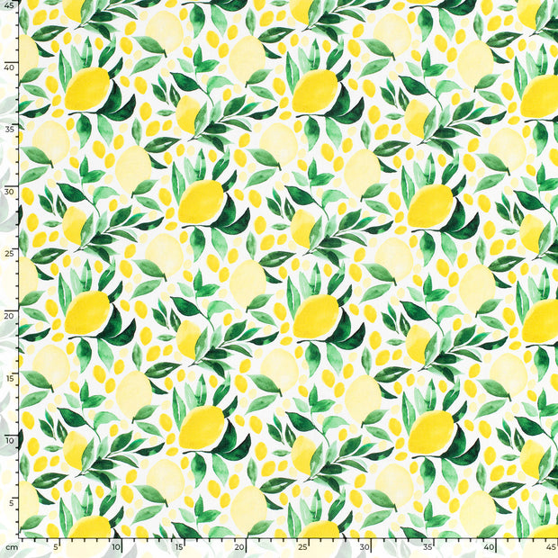 Panama fabric Fruits Optical White