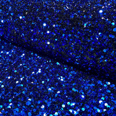 Velours Paillettes Unicolore Cobalt