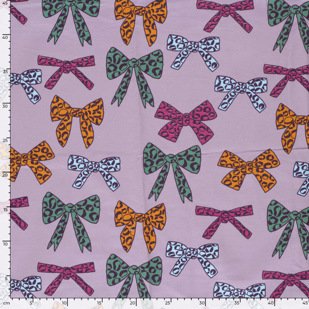 French Terry fabric Abstract Lila