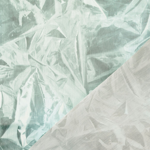 Viscose Satin fabric Turquoise digital printed 