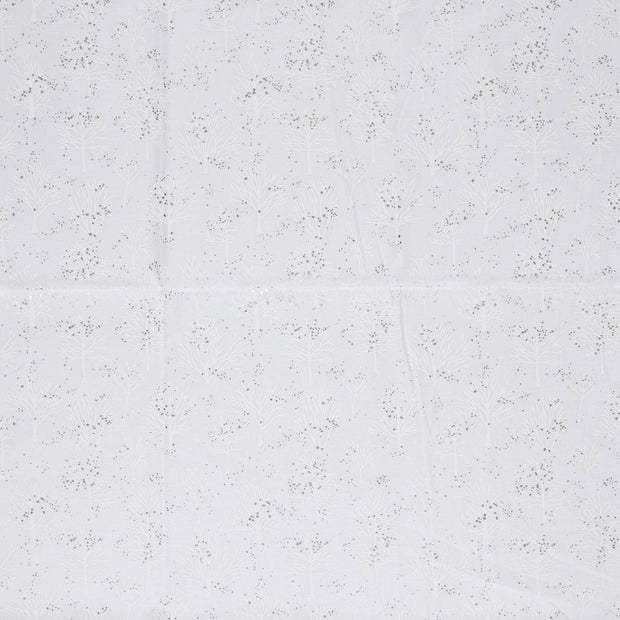 Algodón Popelina tela Blanco 