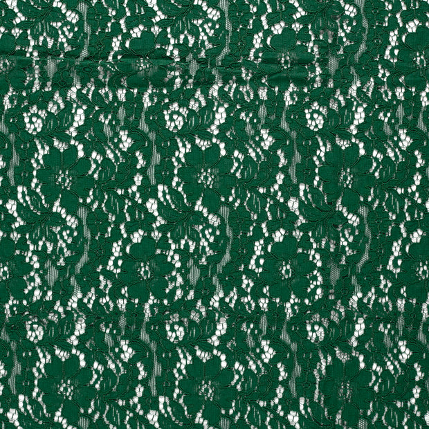 Lace fabric Dark Green matte 