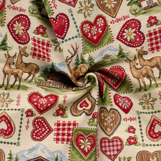 Gobelin stof Beige jacquard 