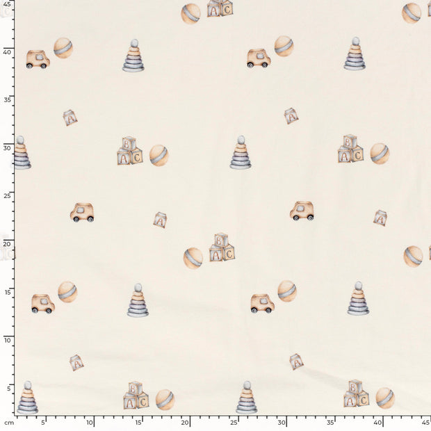 Cotton Jersey GOTS organic fabric Toys Off White
