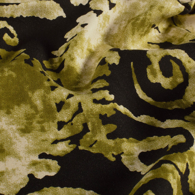 Viscosa Twill tela Abstracto Verde caqui