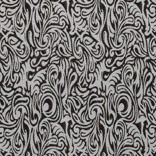 Jacquard fabric Silver slightly shiny 