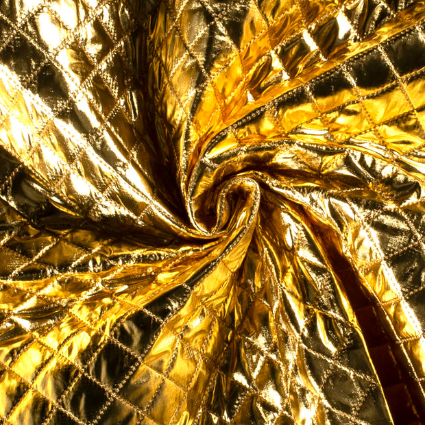 Stepped Lining fabric Checks Gold