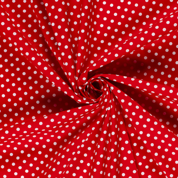 Algodón Popelina tela Rojo estampado 