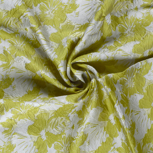 Jacquard fabric Lime Green yarn dyed 