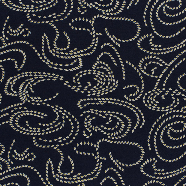 Poly Viscose Jersey fabric Navy matte 