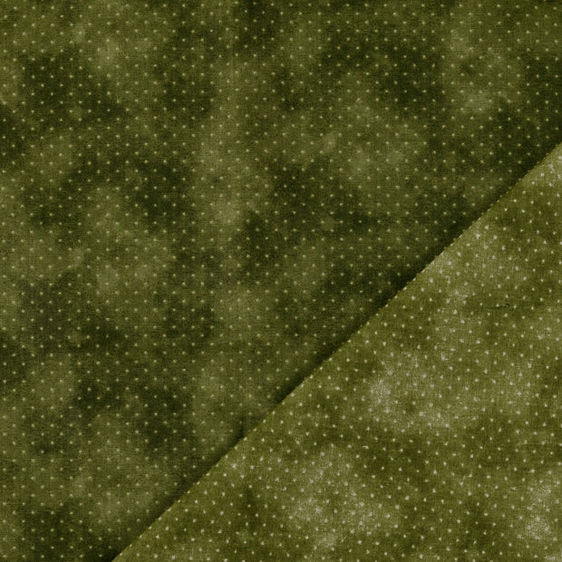 Algodón Popelina tela Verde oliva 
