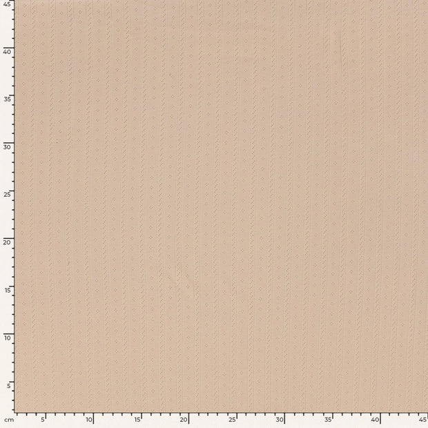 Pointelle tissu Unicolore Beige