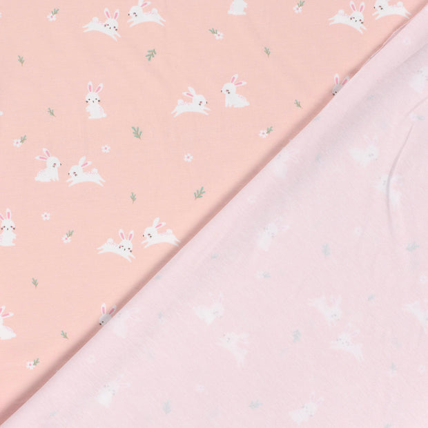 Cotton Jersey fabric Bunnies printed 