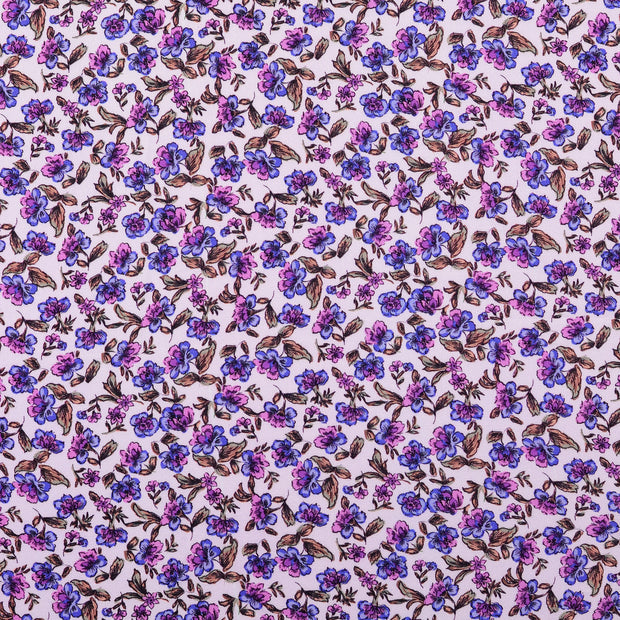 Viscose Twill fabrik Blumen Helllila