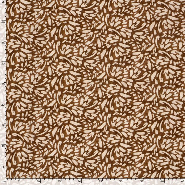 French Terry fabric Abstract Brown