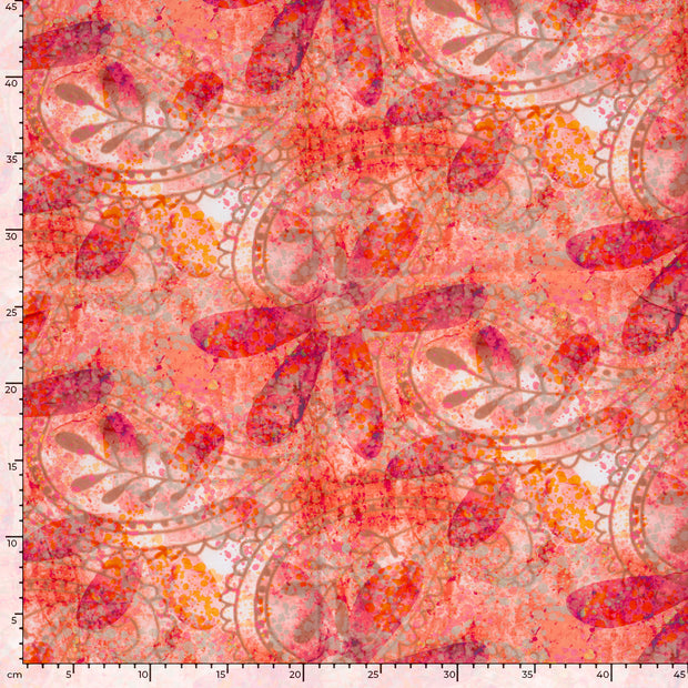 Voile fabric Paisley 