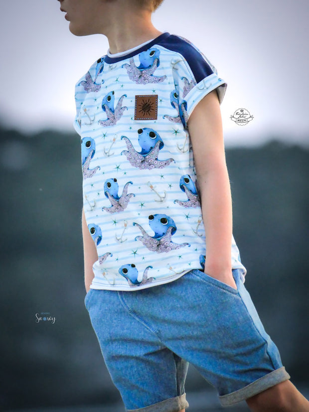 Katoen Jersey stof Abstract digitaal bedrukt 