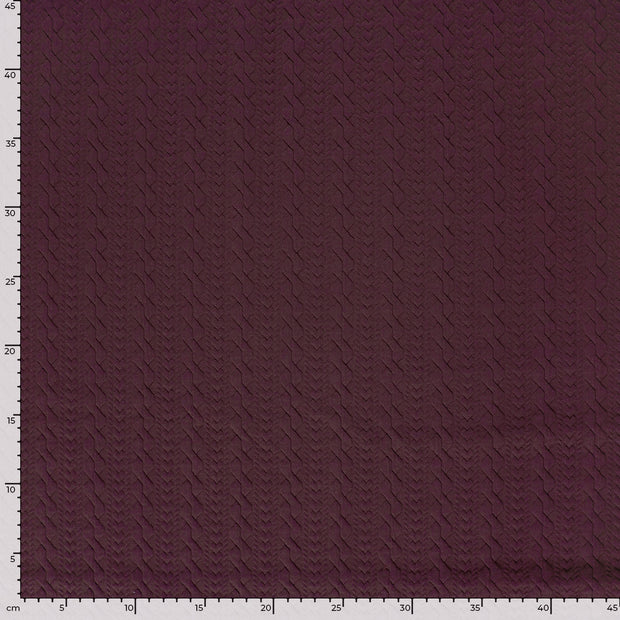 Heavy Knit fabric Cable Aubergine