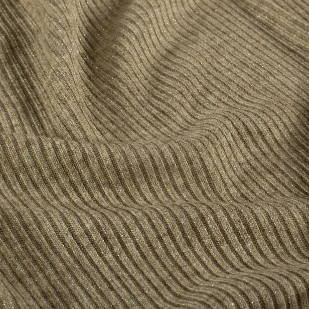 Rib Jersey fabric Unicolour Taupe Grey