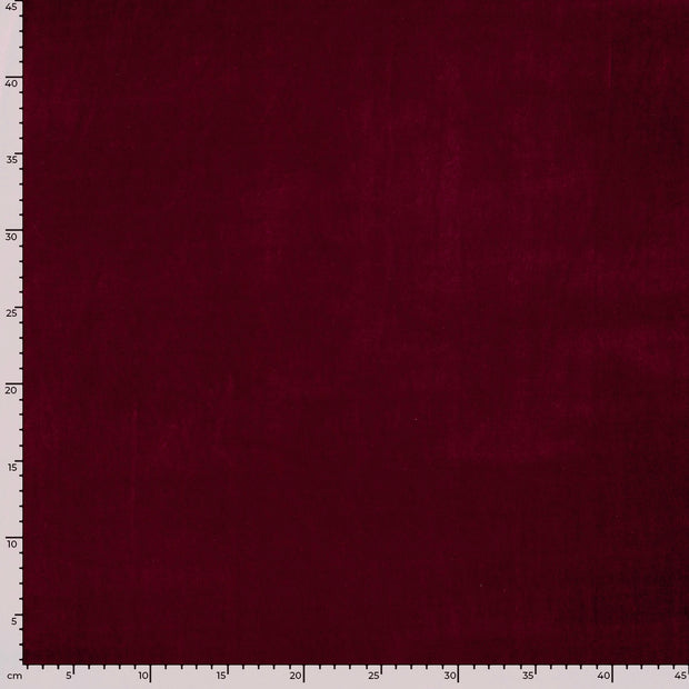 Terciopelo tela Unicolor Vino tinto