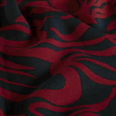Viscosa Twill estampado Abstracto Burdeos
