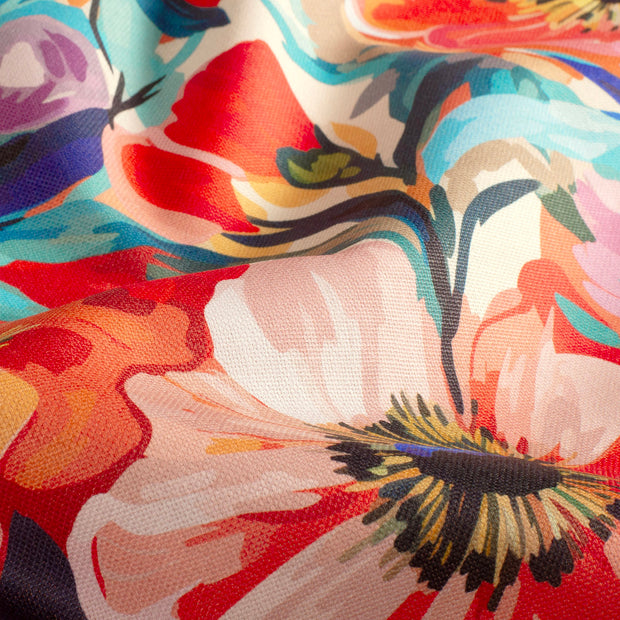 Panama fabric Flowers Fuchsia