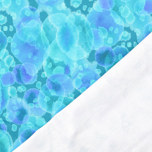 French Terry fabric Cobalt digital printed 