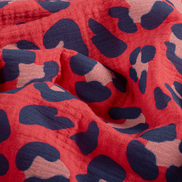 Double gaze tissu Panther Fuchsia