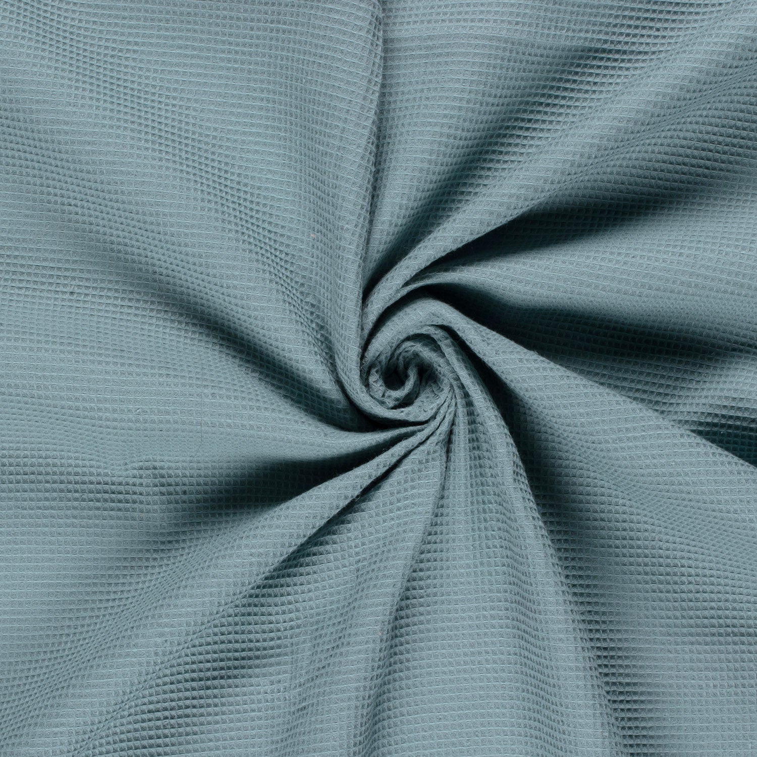 Waffle piqué fabric Unicolour Dark Mint | Wholesale fabrics