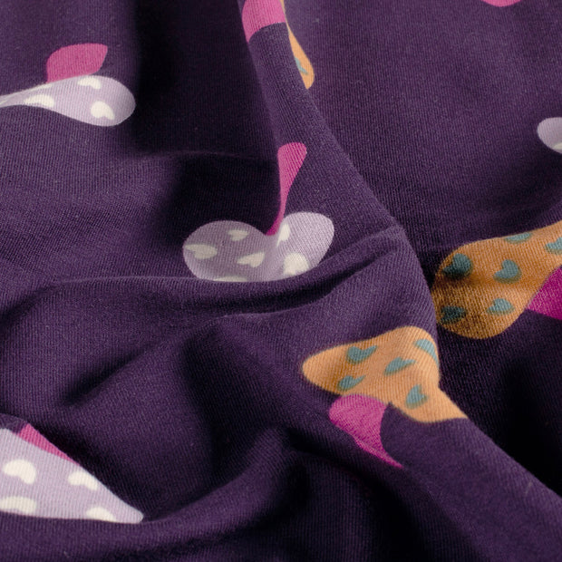 French Terry fabrik Pilze Violett