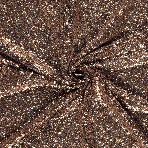 Mesh fabric Bronze Sequins 