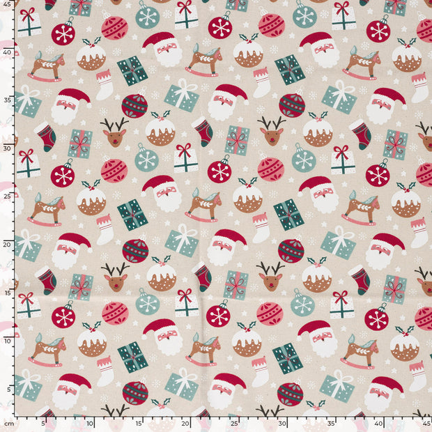 Canvas fabrik Weihnachten Wollweiß