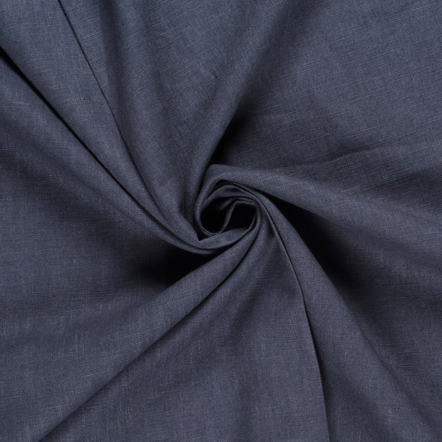 Lin tissu Bleu acier 