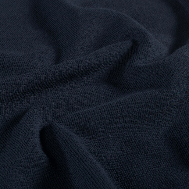 Terry Crêpe tissu Unicolore Bleu Marine