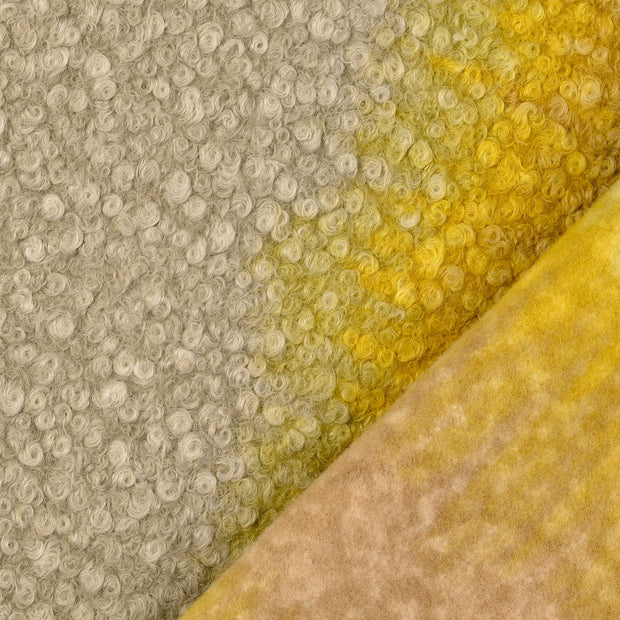 Bouclé fabric Yellow printed 
